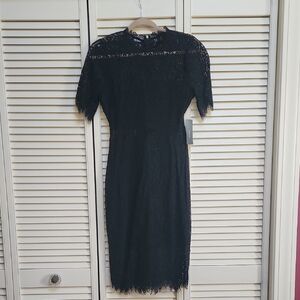 Lulu's Black Lace Long Sleeve Dress